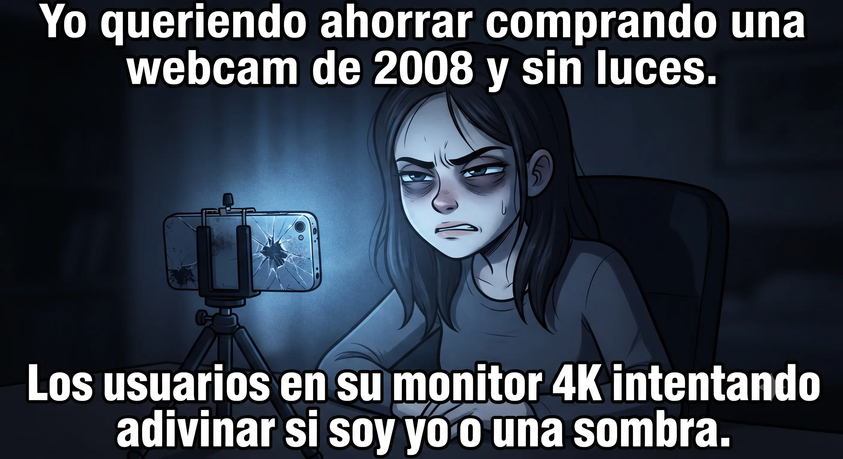 Ilustración sobre la mala iluminación y las cámaras de baja calidad